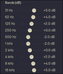 10-band EQ with presets
